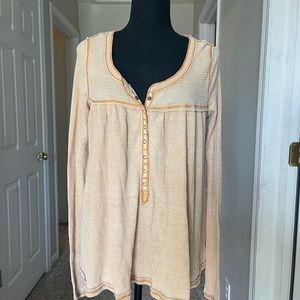 Free people button up Henley